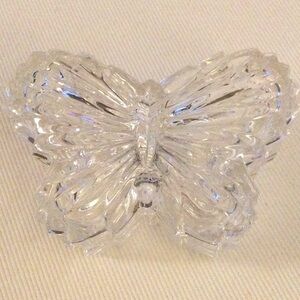 Crystal Butterfly Trinket Box - Gorham Full Lead Crystal